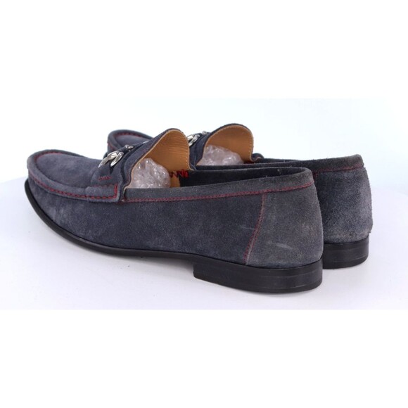 Saks Fifth Avenue Black $180 Men\'s Horsebit Loafers Shoes Size 11.5 M Suede Blue main image 7